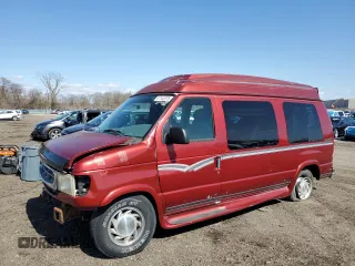 2000 Ford Econoline Cargo Recreational with VIN 1FDRE14LXYHA80760, listed as a Copart auction lot 51142975 with 26,730 mi miles and Salvage Title. Bid and sale history available at carsss.com. Image 1.