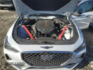 2019 Genesis G70 3.3T Advanced with VIN KMTG34LE4KU014808, listed as a Copart auction lot 87353044 with 57,050 mi miles and Salvage Title. Bid and sale history available at carsss.com. Image 11.