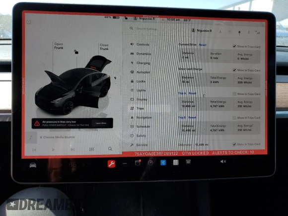 2024 Tesla Model Y Long Range z VIN 7SAYGAEE3RF089122, wystawiony jako Copart lot #52732035 z przebiegiem 15 486 mil mil oraz Szkoda całkowita • Salvage title. Historia ofert i sprzedaży dostępna na DreamBid. Obrazek 9.