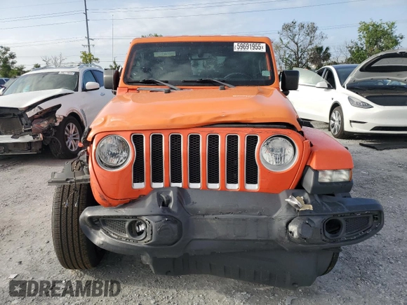 2018 Jeep Wrangler Unlimited Sahara with VIN 1C4HJXEN2JW326894, listed as a Copart auction lot 59691955 with 53,141 mi miles and Salvage title. Bid and sale history available at DreamBid. Image 5.