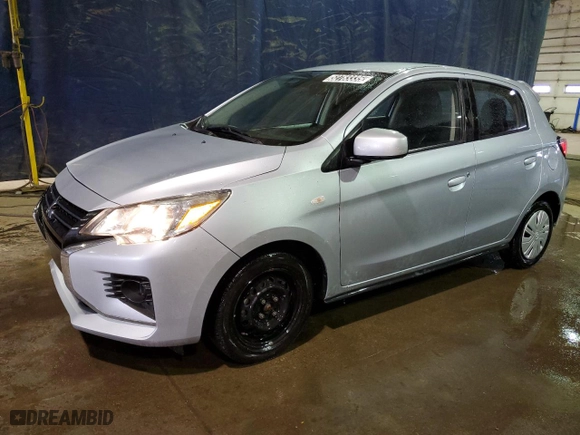 2021 Mitsubishi Mirage ES with VIN ML32AUHJ1MH013554, listed as a Copart auction lot 52783335 with 47,989 mi miles and Clean Title. Bid and sale history available at carsss.com. Image 1.