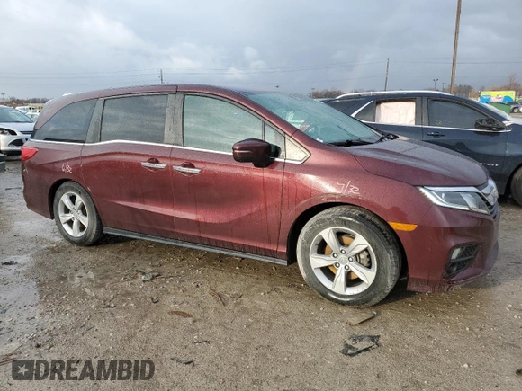 2019 Honda Odyssey EX with VIN 5FNRL6H51KB090958, listed as a Copart auction lot 46678835 with 95,664 mi miles and Salvage Title. Bid and sale history available at carsss.com. Image 4.