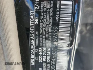 2012 Mercedes-Benz C 250 Sport with VIN WDDGF4HB3CA669569, listed as a Copart auction lot 60805995 with 121,681 mi miles and Salvage title. Bid and sale history available at DreamBid. Image 12.