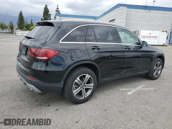 2020 Mercedes-Benz GLC 300 with VIN W1N0G8DBXLF771971, listed as a Copart auction lot 56992325 with 77,251 mi miles and Salvage title. Bid and sale history available at DreamBid. Image 3.