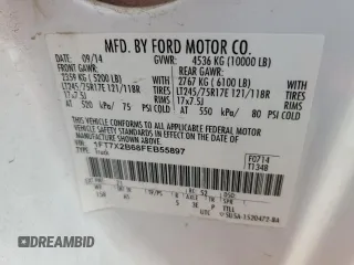 2015 Ford F-250 XLT z VIN 1FT7X2B68FEB55897, wystawiony jako Copart lot #54663105 z przebiegiem 65 128 mil mil oraz Czysty tytuł • Clean title. Historia ofert i sprzedaży dostępna na DreamBid. Obrazek 12.
