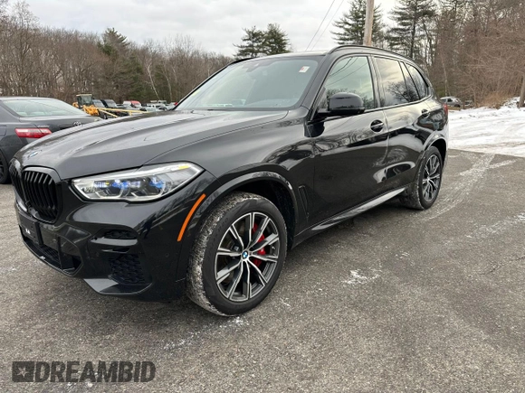 2022 BMW X5 M50i with VIN 5UXJU4C06N9J73373, listed as a Copart auction lot 43706345 with 108,320 mi miles and Clean Title. Bid and sale history available at carsss.com. Image 1.