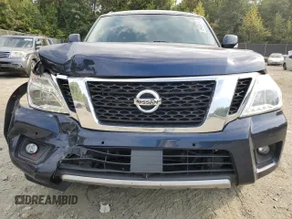 2018 Nissan Armada SV with VIN JN8AY2NC1J9553107, listed as a Copart auction lot 69493074 with 125,054 mi miles and Salvage Title. Bid and sale history available at carsss.com. Image 5.