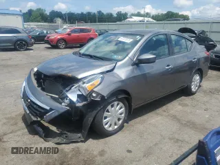 2016 Nissan Versa S with VIN 3N1CN7AP1GL917337, listed as a Copart auction lot 62523615 with 28,497 mi miles and Salvage title. Bid and sale history available at DreamBid. Image 1.