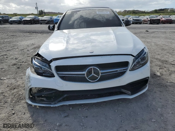 2016 Mercedes-Benz C-Class AMG C 63 S with VIN 55SWF8HB6GU104239, listed as a Copart auction lot 83988234 with 38,962 mi miles and Salvage Title. Bid and sale history available at carsss.com. Image 5.