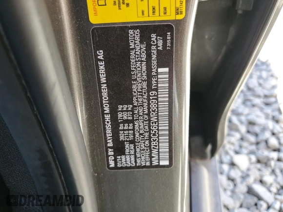 2014 MINI Countryman with VIN WMWZB3C56EWR38919, listed as a Copart auction lot 61385865 with 127,368 mi miles and Salvage title. Bid and sale history available at DreamBid. Image 12.