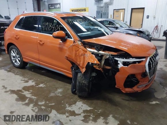 2023 Audi Q3 S line Premium z VIN WA1DECF3XP1112714, wystawiony jako IAAI lot #41918405 z przebiegiem 30 969 mil mil oraz . Historia ofert i sprzedaży dostępna na DreamBid. Obrazek 1.