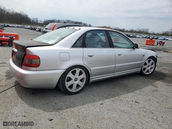 2001 Audi S4 with VIN WAURD68D61A048004, listed as a Copart auction lot 53137275 with 146,494 mi miles and Salvage Title. Bid and sale history available at carsss.com. Image 3.