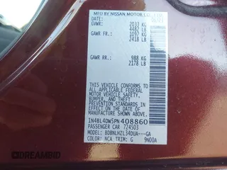 2023 Nissan Altima SV z VIN 1N4BL4DW5PN408860, wystawiony jako IAAI lot #41427683 z przebiegiem 12 248 mil mil oraz . Historia ofert i sprzedaży dostępna na DreamBid. Obrazek 9.