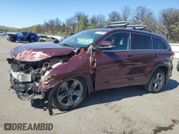 2018 Toyota Highlander Limited z VIN 5TDDZRFH4JS498761, wystawiony jako Copart lot #55915185 z przebiegiem 61 244 mil mil oraz Szkoda całkowita • Salvage title. Historia ofert i sprzedaży dostępna na DreamBid. Obrazek 1.
