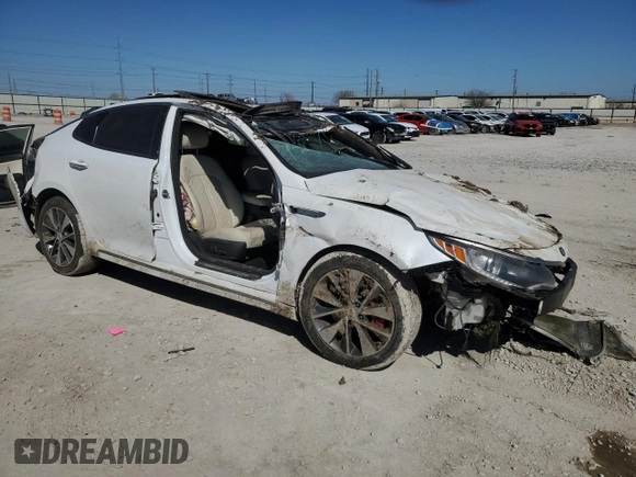 2016 Kia Optima SXL Turbo with VIN 5XXGV4L29GG029378, listed as a Copart auction lot 48326935 with Not Provided miles and Salvage Title. Bid and sale history available at carsss.com. Image 4.