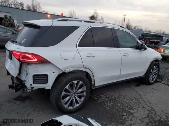 2020 Mercedes-Benz GLE with VIN 4JGFB4KEXLA061628, listed as a Copart auction lot 83780094 with 55,148 mi miles and Salvage Title. Bid and sale history available at carsss.com. Image 3.