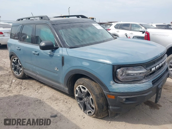 2023 Ford Bronco Sport Outer Banks with VIN 3FMCR9C64PRD68016, listed as a IAAI auction lot 42265329 with 31,518 mi miles and . Bid and sale history available at DreamBid. Image 1.
