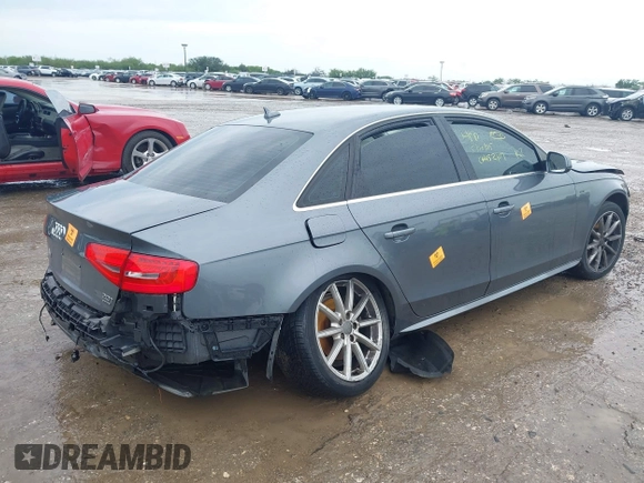 2014 Audi A4 Premium Plus with VIN WAUFFAFL9EN026846, listed as a IAAI auction lot 42370342 with 123,680 mi miles and . Bid and sale history available at DreamBid. Image 4.