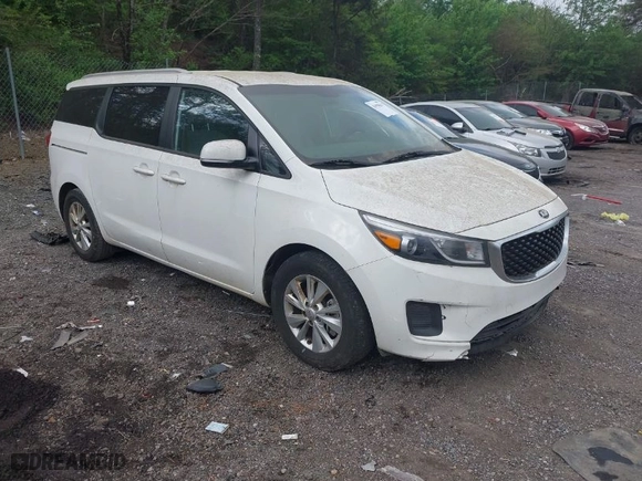 2016 Kia Sedona LX with VIN KNDMB5C1XG6182780, listed as a IAAI auction lot 41958613 with 133,747 mi miles. Bid and sale history available at carsss.com. Image 1.