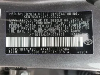 2023 Toyota Camry SE with VIN 4T1G11AK0PU095529, listed as a Copart auction lot 50646675 with 17,240 mi miles and Salvage Title. Bid and sale history available at carsss.com. Image 12.