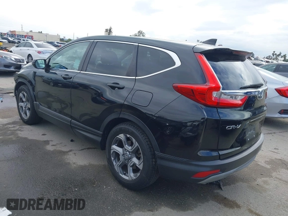 2017 Honda CR-V EX-L with VIN 7FARW1H87HE019328, listed as a IAAI auction lot 41756130 with 62,763 mi miles. Bid and sale history available at carsss.com. Image 3.