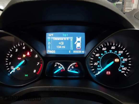 2015 Ford Escape SE with VIN 1FMCU9G97FUA21287, listed as a IAAI auction lot 41990144 with 55,036 mi miles and . Bid and sale history available at DreamBid. Image 7.
