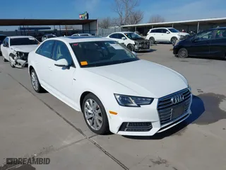 2018 Audi A4 Premium with VIN WAUKMAF49JA084308, listed as a IAAI auction lot 41598408 with 32,380 mi miles. Bid and sale history available at carsss.com. Image 1.
