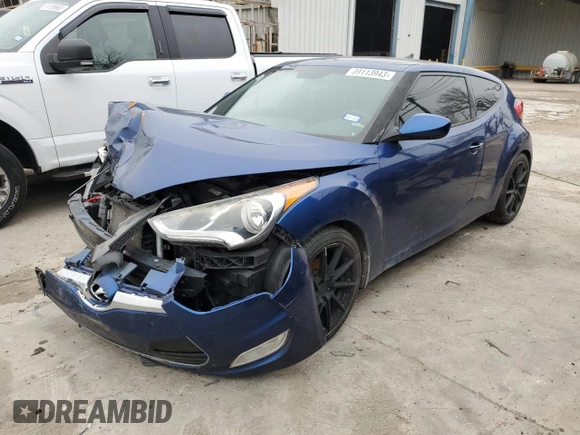 2016 Hyundai Veloster with VIN KMHTC6AD7GU283374, listed as a Copart auction lot 39113943 with 86,274 mi miles. Bid and sale history available at carsss.com. Image 1.