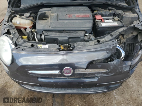 2015 FIAT 500 Pop with VIN 3C3CFFAR6FT545289, listed as a Copart auction lot 48758775 with 91,973 mi miles and Salvage Title. Bid and sale history available at carsss.com. Image 14.