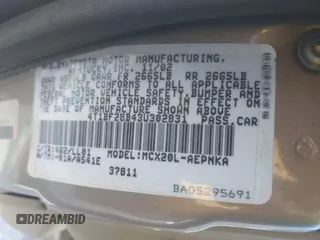 2003 Toyota Avalon XL with VIN 4T1BF28B43U302831, listed as a IAAI auction lot 41353606 with 132,766 mi miles and . Bid and sale history available at carsss.com. Image 9.