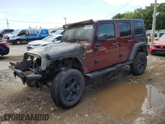 2007 Jeep Wrangler Unlimited Sahara z VIN 1J8GB59107L203053, wystawiony jako Copart lot #66549364 z przebiegiem Nie podano mil oraz Szkoda całkowita • Salvage title. Historia ofert i sprzedaży dostępna na DreamBid. Obrazek 1.