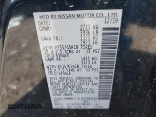 2020 Infiniti QX60 Luxe with VIN 5N1DL0MM0LC530960, listed as a IAAI auction lot 41718329 with 89,446 mi miles and . Bid and sale history available at DreamBid. Image 9.