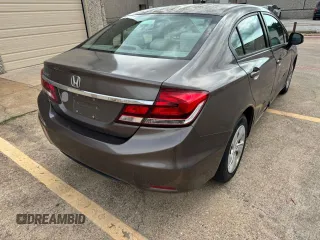2013 Honda Civic LX with VIN 2HGFB2F56DH580635, listed as a Copart auction lot 59055755 with 52,186 mi miles and Clean title. Bid and sale history available at DreamBid. Image 4.