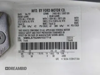 2022 Ford Transit Connect XL с VIN NM0LS7S28N1537714, выставлен на аукционе IAAI как лот 42246266 с пробегом 109 717 миль миль и . История ставок и продаж доступна на DreamBid. Изображение 9.