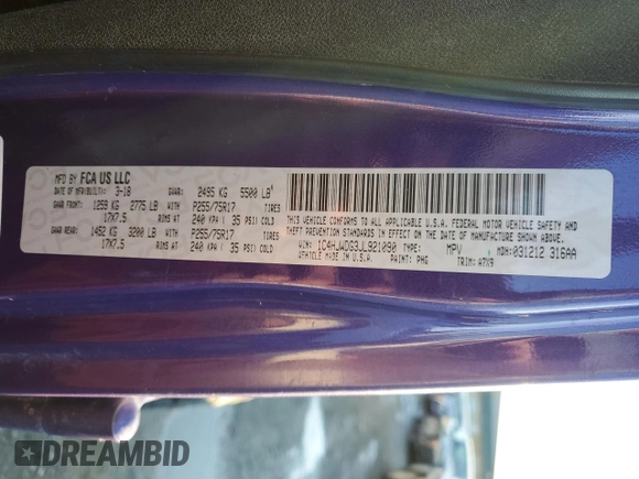 2018 Jeep Wrangler JK Unlimited Sport S with VIN 1C4HJWDG3JL921090, listed as a Copart auction lot 79042974 with 0 mi miles and Salvage Title. Bid and sale history available at carsss.com. Image 13.