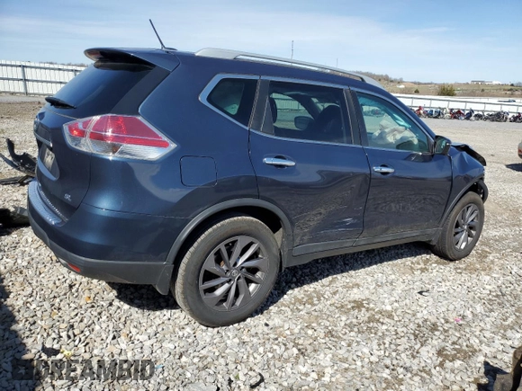 2016 Nissan Rogue SL with VIN 5N1AT2MT9GC880924, listed as a Copart auction lot 50440875 with 0 mi miles and Salvage Title. Bid and sale history available at carsss.com. Image 3.