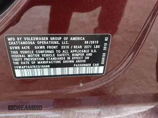 2014 Volkswagen Passat S с VIN 1VWAP7A37EC015096, выставлен на аукционе IAAI как лот 42789651 с пробегом 146 000 миль миль и . История ставок и продаж доступна на DreamBid. Изображение 9.
