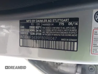 2015 Mercedes-Benz E 350 Sport with VIN WDDHF5KB9FB096047, listed as a IAAI auction lot 42169904 with 127,017 mi miles and . Bid and sale history available at DreamBid. Image 9.