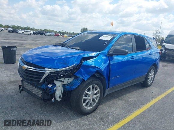2024 Chevrolet Equinox LS with VIN 3GNAXHEG5RL296032, listed as a IAAI auction lot 42055362 with 22,988 mi miles and . Bid and sale history available at DreamBid. Image 18.