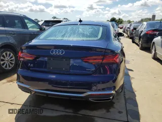 2022 Audi A5 Sportback S line Premium with VIN WAUDACF56NA023574, listed as a Copart auction lot 73825024 with 0 mi miles and Salvage Title. Bid and sale history available at carsss.com. Image 6.