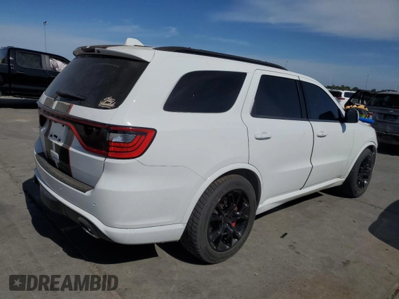 2018 Dodge Durango SRT with VIN 1C4SDJGJ4JC150324, listed as a Copart auction lot 63388975 with 126,622 mi miles and Salvage title. Bid and sale history available at DreamBid. Image 3.