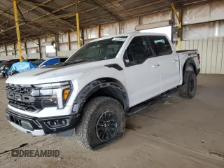 2024 Ford F-150 Raptor with VIN 1FTFW1RG2RFA80359, listed as a Copart auction lot 43185305 with 18,758 mi miles and Salvage Title. Bid and sale history available at carsss.com. Image 1.