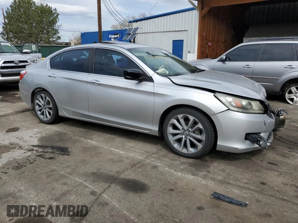 2014 Honda Accord Sedan Sport with VIN 1HGCR2F5XEA033737, listed as a Copart auction lot 52454755 with 138,838 mi miles and Salvage Title. Bid and sale history available at carsss.com. Image 4.
