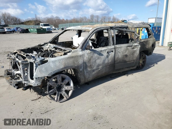 2015 Cadillac Escalade z VIN 1GYS4GKJ9FR105663, wystawiony jako Copart lot #50601235 z przebiegiem Nie podano mil oraz Szkoda całkowita • Salvage title. Historia ofert i sprzedaży dostępna na DreamBid. Obrazek 1.