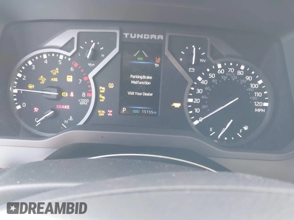 2023 Toyota Tundra Limited with VIN 5TFJA5DBXPX081603, listed as a IAAI auction lot 41293156 with 15,155 mi miles and . Bid and sale history available at DreamBid. Image 7.