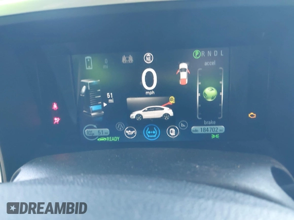 2013 Chevrolet Volt with VIN 1G1RE6E47DU125883, listed as a IAAI auction lot 42149747 with 184,702 mi miles and . Bid and sale history available at carsss.com. Image 7.