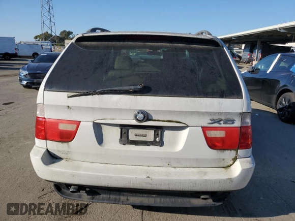 2001 BMW X5 3.0i with VIN WBAFA535X1LM66026, listed as a Copart auction lot 41907215 with 0 mi miles and Clean Title. Bid and sale history available at carsss.com. Image 6.