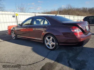 2007 Mercedes-Benz S-Class 5.5L V8 with VIN WDDNG71XX7A060917, listed as a Copart auction lot 46530535 with 147,902 mi miles and Salvage Title. Bid and sale history available at carsss.com. Image 2.