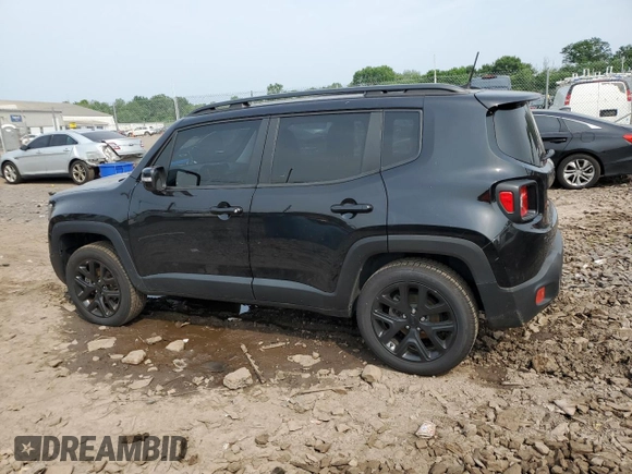 2018 Jeep Renegade Altitude with VIN ZACCJBBH4JPH29641, listed as a Copart auction lot 60641395 with 57,104 mi miles and Salvage title. Bid and sale history available at DreamBid. Image 2.
