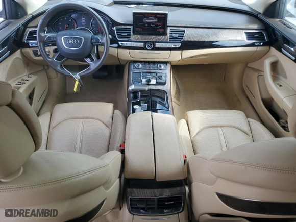 2017 Audi A8 L with VIN WAU44AFD2HN009512, listed as a Copart auction lot 50818385 with 44,175 mi miles and Salvage Title. Bid and sale history available at carsss.com. Image 8.